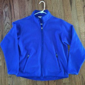 Land's End Kids Royal Blue Fleece Girls Jacket size L (14-16)